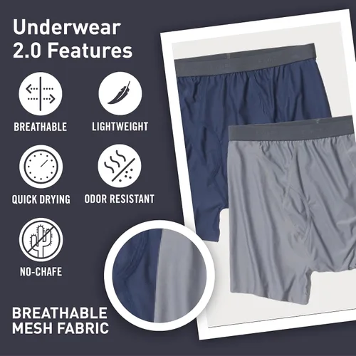 Vista 3 de ExOfficio Calzoncillos tipo bóxer con estampado Give-n-go para hombre