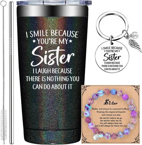 Vista 15 de Grifarny Regalos para hermanas – Regalos para el día de la madre para hermanas – Regalo de cumpleaños, Navidad, día de San Valentín para hermanas