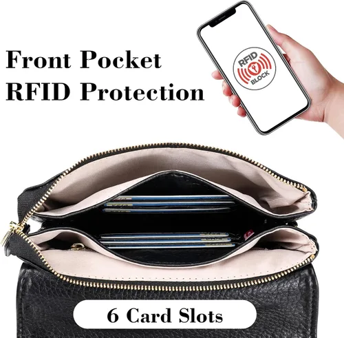 Vista 4 de MINICAT Bolsos cruzados pequeños con bolsillos espaciosos para teléfono celular, monederos para mujer