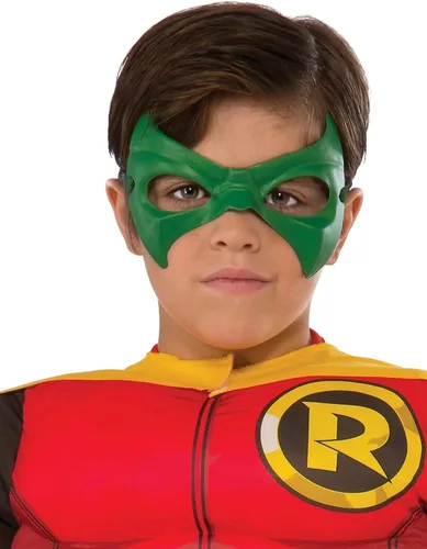 Vista 4 de Disfraz de Rubie's para niño, DC Superheroes, de lujo, Robin, L, Un solo