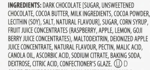 Vista 2 de Brookside Fruta cubierta de chocolate negro (paquete variado de 40 unidades) z, 0.7 onzas