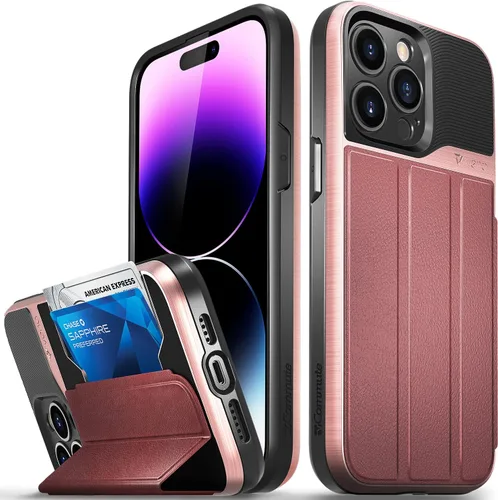 Vista 29 de VENA vCommute - Funda tipo cartera compatible con Apple iPhone 14 (6.1 pulgadas) (protección contra caídas de grado militar), funda de cuero