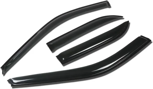 Vista 11 de DNA MOTORING WVS-176 - Deflector de visera de ventilación de humo oscuro para lluvia, protector solar (2 unidades), 1 paquete