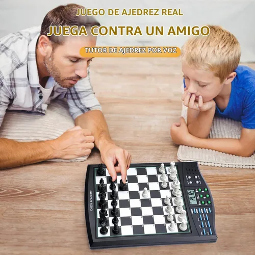 Vista 5 de Talking Chess Academy con sistema de enseñanza de voz, juego de ajedrez electrónico con piezas magnéticas fuertes, tablero de ajedrez electrónico