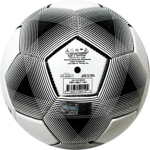 Vista 5 de Icon Sports Balón de fútbol del Real Madrid, para todas las edades, tallas 2,4 y 5, con licencia R. Madrid Ball