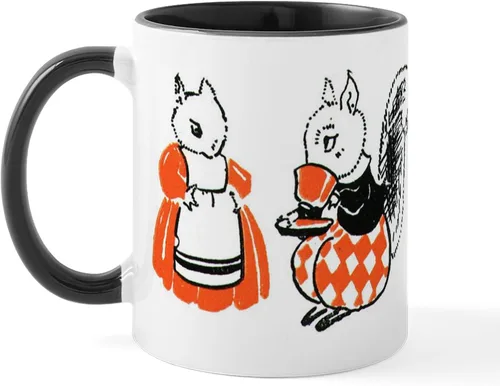 Vista 18 de CafePress Taza navideña de ardilla de 11 oz (11.0 fl oz) taza de café de cerámica