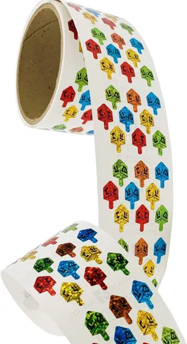 Vista 21 de Jillson & Roberts - Pegatinas prismáticas en rollo a granel, dragones, 50 repeticiones