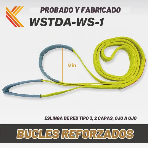 Vista 4 de Correas de elevación de 2 capas 1" x 4 pies de eslinga trenzada para protección de árboles 1 paquete de correa de tela resistente para aparejo