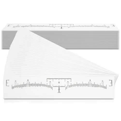 Vista 3 de Existing Beauty - Regla desechable para cejas – Suministros de microblading para modelar cejas – Kit adhesivo de mapeo de cejas – Herramienta
