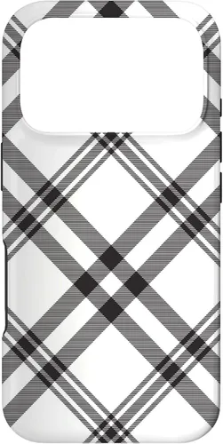 Vista 29 de Funda para iPhone 11 Pro Max a cuadros en blanco y negro