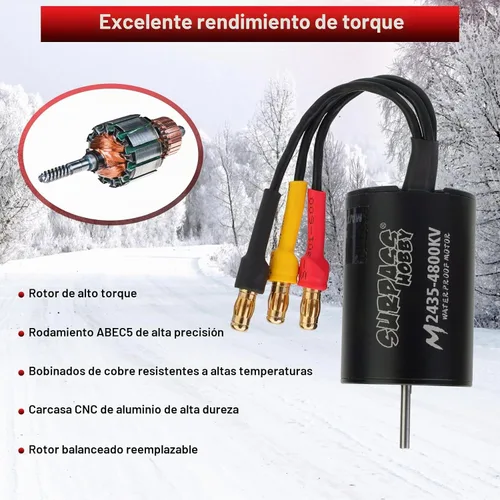 Vista 3 de 1/16 1/18 RC sin escobillas sin sensores motor 35A ESC Combo,2435