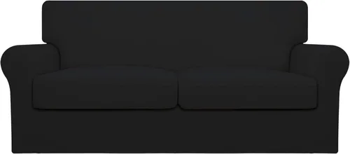 Vista 100 de Easy-Going Funda de sofá suave y elástica de 3 piezas para perros, funda de sofá lavable para sofá de 2 cojines separados, protector elástico