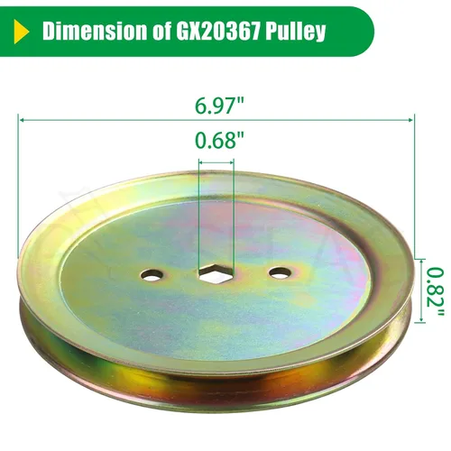 Vista 4 de GX20367 John Deere Polea para John Deere 42 en cubiertas L110 D110 D130