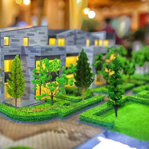Vista 6 de 70pcs Mini modelo árboles tren paisaje mixto miniatura árboles artificial Wargame falso árbol ferrocarril paisaje diorama suministros paisaje