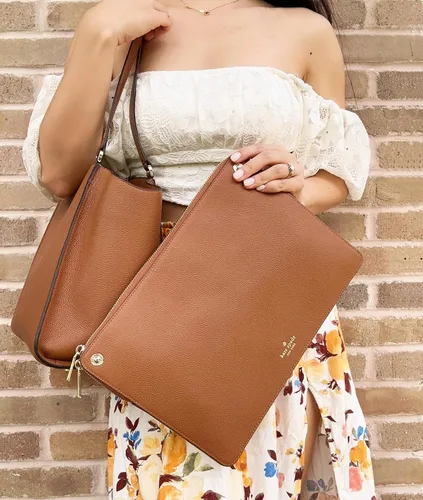 Vista 6 de Kate Spade Brim Bolso grande de cuero con funda desmontable para portátil