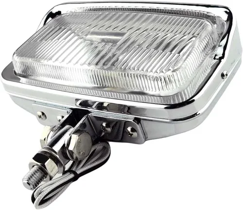Vista 5 de 6.5 "x 3.5" cuadrado rectángulo negro faro motocicleta lámpara para Harley springers personalizado