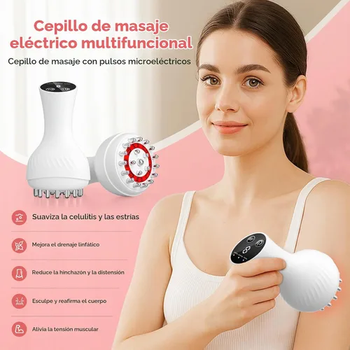 Vista 2 de Masajeador de drenaje linfático y herramienta de masaje anticelulitis, masajeador linfático, ayuda a reducir las estrías y la celulitis