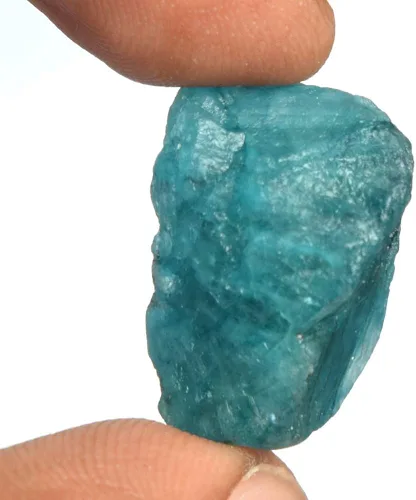 Vista 3 de GEMHUB Rare Raw Blue Aquamarine Tunk 27.00 ct Certificado Natural Crudo Azul Aguamarina Cristal Curativo para Joyería DT-329, Gema, Brasil