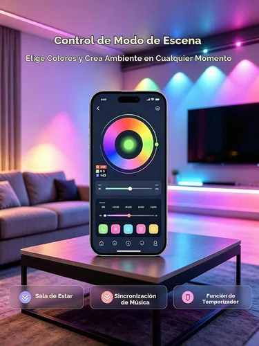 Vista 3 de Luces Permanentes para Exteriores, Luces de Navidad Inteligentes para Exteriores con IC+RGB 20 LED, Iluminación de Aleros Impermeable IP67 con 213