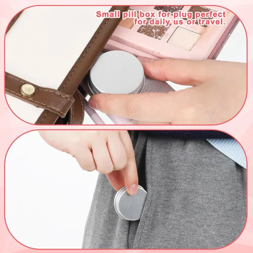 Vista 5 de Paquete de 6 tarros de aluminio de 0.5 onzas, mini latas para ungüentos, mini lata recargable a prueba de fugas, tapa de rosca, recipientes