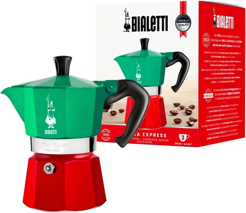 Vista 22 de Bialetti - Moka Express: Cafetera de espresso sobre estufa icónica, prepara auténtico café italiano, olla de moka 1 taza (2 Oz - 60 Ml), aluminio