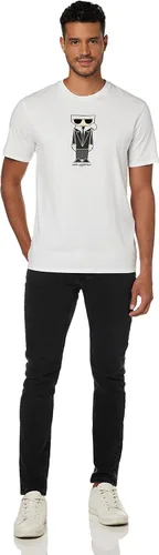 Vista 4 de Karl Lagerfeld Paris T, Kocktail Karl, Short Sleeve Crew Neck Mens Shirt