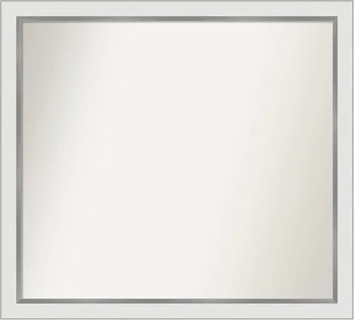 Vista 390 de Amanti Art Espejo personalizado, espejo de baño estrecho Alexandria White Wash, espejo de pared o espejo de tocador de baño sobre el fregadero