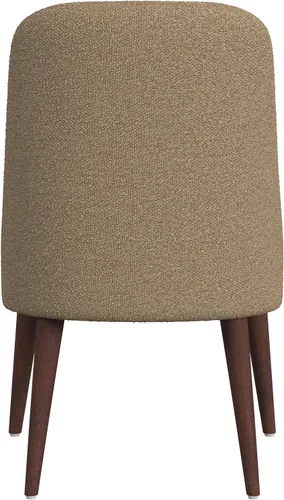 Vista 8 de Homepop Decoración del hogar Silla de comedor lateral tapizada Hemet Gayle Muebles decorativos para el hogar, bouclé marrón (paquete individual)