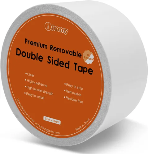 Vista 9 de i frmmy Cinta adhesiva transparente extraíble de doble cara, sin residuos, 0.7 pulgadas x 13 yardas (3 rollos)