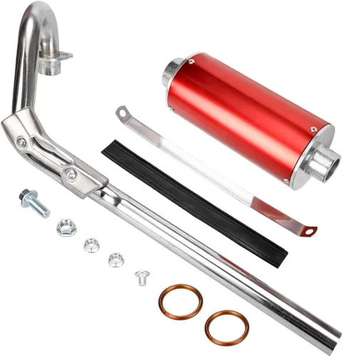 Vista 10 de FVRITO Kit de silenciador de tubo de escape para motocross de 125 cc, 110 cc, 70 cc, silenciador de 1.102 in para chino XR50 CRF50 Coolster SSR Baja