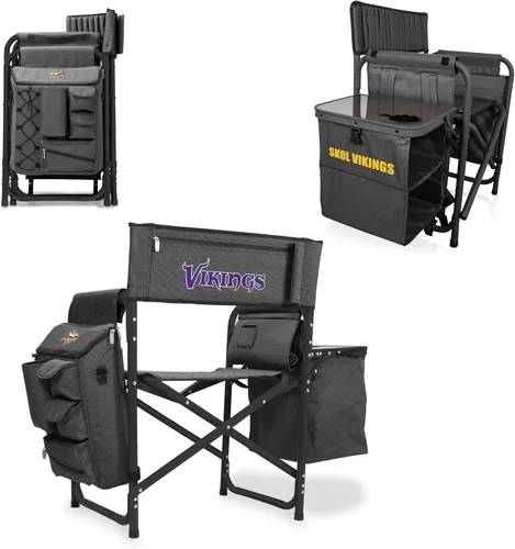Vista 13 de PICNIC TIME NFL NFL Fusion - Silla de campamento unisex para adultos, con mesa auxiliar y enfriador suave, silla de playa para adultos, silla