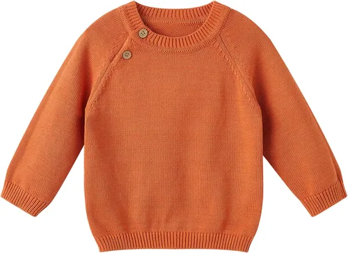 Vista 8 de Pureborn - Jersey de punto para bebés, niñas y niños, suéter de punto de algodón con cierre de botones beige-a