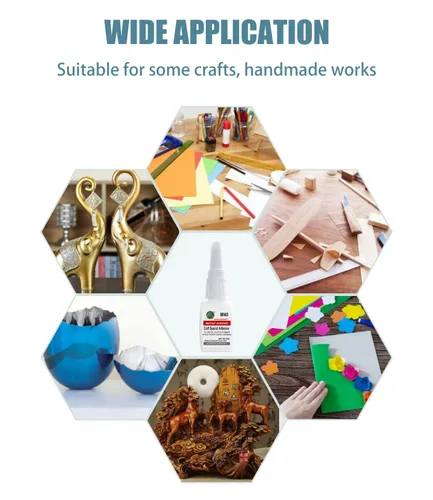 Vista 3 de Super pegamento para manualidades, adhesivo fuerte al instante para manualidades, modelo, miniaturas, Lego, álbumes de recortes, fabricación