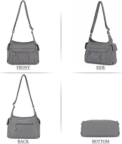 Vista 3 de Angelkiss - Bolsos cruzados para mujer, bolsos de hombro para mujer, bolsos y monederos medianos de piel sintética