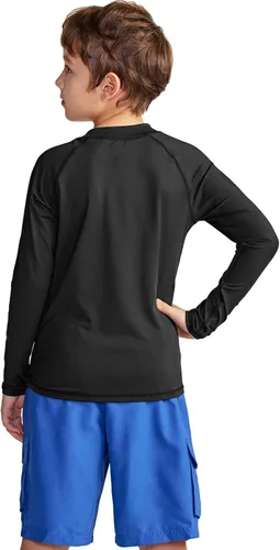 Vista 2 de TSLA Camiseta de natación de manga larga con protección solar UV UPF 50+ para niños