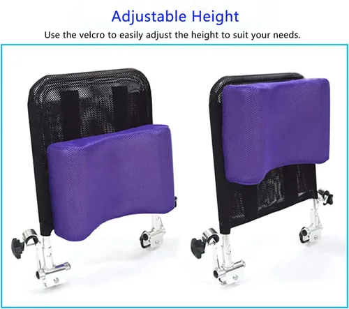 Vista 4 de Respaldo para reposacabezas de silla de ruedas, reposacabezas y cuello, cómodo cojín de respaldo de asiento tipo U, ángulo ajustable, baja