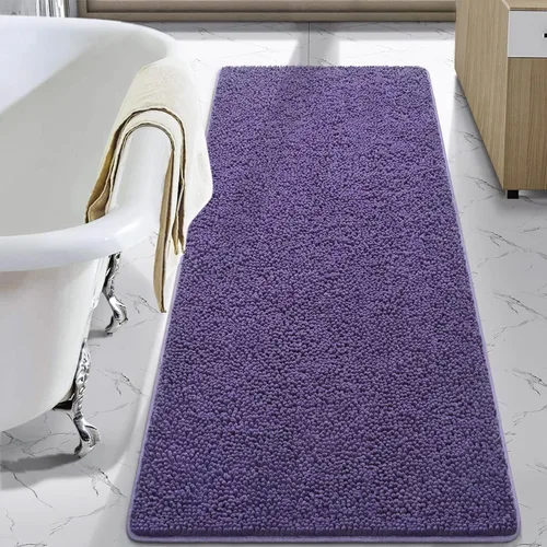 Vista 18 de LOCHAS - Alfombra de baño de lujo lanuda de 24 x 17 pulgadas, color beige