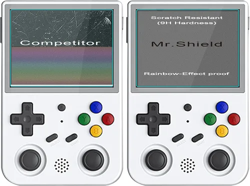 Vista 6 de Mr.Shield Protector de pantalla para Anbernic RG353V RG353VS vidrio templado 3 unidades vidrio japonés con dureza 9H protector de pantalla