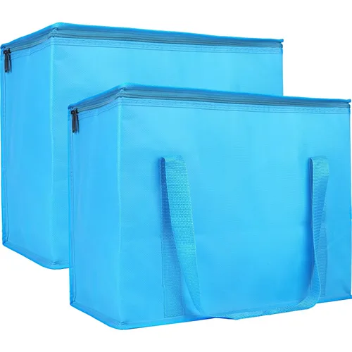 Vista 52 de Bodaon Bolsa de entrega de pizza aislada, 20" x 20" x 8" bolsas calentadoras de pizza para mantener caliente, bolsa aislada para entrega de Negro