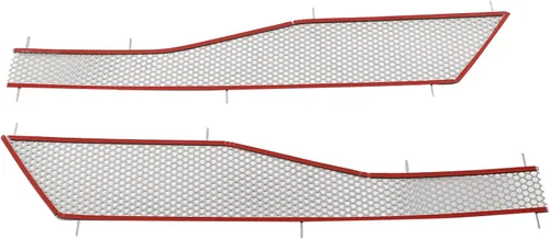 Vista 7 de Rejilla de entrada de aire para parachoques trasero compatible con Chevrolet Corvette C8 Stingray Z51 2020-2023 acero inoxidable 2 piezas