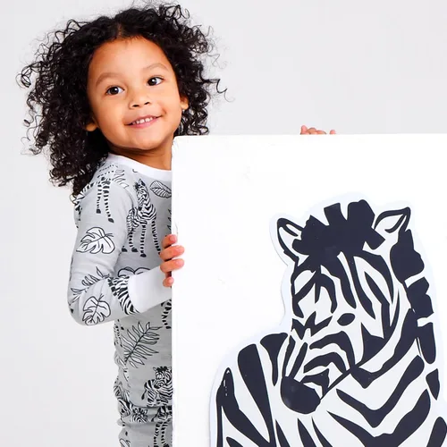 Vista 2 de HonestBaby Paquete múltiple de 2 piezas de pijamas de pijama 100% algodón orgánico para bebés y niñas pequeñas