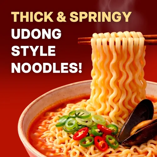 Vista 3 de Nongshim Neoguri - Mariscos picantes con fideos estilo Udon, 4.2 onzas (paquete de 10)