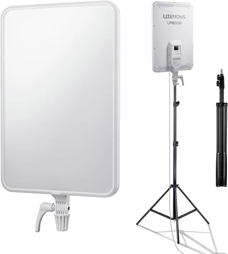 Vista 12 de Godox Luz de llave ES45, luz de video LED con soporte de escritorio extensible, control inalámbrico 2.4G, 0-100% de brillo y temperatura