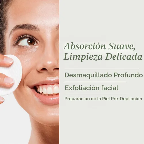 Vista 3 de Intrinsics Rondas de algodón grandes de 3 pulgadas (50 unidades) - Almohadillas de algodón sin pelusa para eliminación de rostro y maquillaje