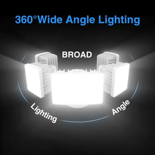 Vista 7 de Luz de inundación LED para exteriores de 120 W, luces de seguridad exteriores de 5 cabezales, 6500 K súper brillante, resistente al agua, IP65