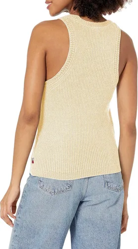 Vista 2 de Tommy Hilfiger Suéteres sin mangas con espalda cruzada de ganchillo para mujer