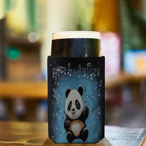 Vista 5 de Panda Dancing on Musical Notes Cup Sleeve Reusable Iced Coffee Sleeves Insulator Sleeve for Cold Beverages Standard Can Covers Non-slip Beer Bottle