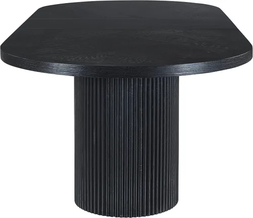 Vista 12 de Meridian Furniture Mesa de comedor de madera de roble negro Belinda