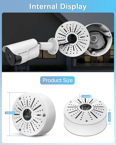 Vista 5 de WEILAILIFE Compatible con casi todos los tipos de cámaras: caja de conexiones universal para cámara, soporte de montaje de caja de conexiones