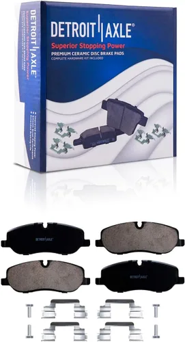 Vista 2 de Detroit Axle - Pastillas de freno para Land Rover Range Rover Sport LR3 2006-2009 pastillas de freno de cerámica delanteras y traseras con repuesto